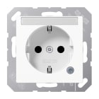 JUNG - SCHUKO Steckdose mit Schriftfeld 6x46mm
