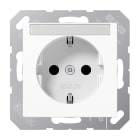 JUNG - SCHUKO Steckdose, 16 A 250V ~, mit Schriftfeld, Thermoplast, Serie A, alpinweiss