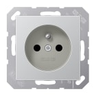 JUNG - Steckdose, Frz/Belg, 16A 250V ~, o.Krallen, SAFETY+, aluminium