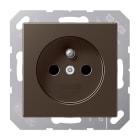 JUNG - Steckdose, Frz/Belg, 16A 250V ~, o.Krallen, SAFETY+, mokka