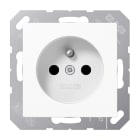 JUNG - Steckdose, Frz/Belg, 16A 250V ~, o.Krallen Duroplast, Serie AS/A, alpinweiss