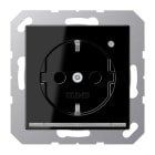 JUNG - SCHUKO-Steckdose mit LED-Orientierungslicht, 16A 250V ~ Thermoplast, schwarz