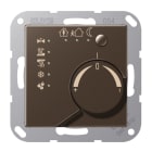 JUNG - KNX Stetigregler mit integrierter Tasterschnittstelle 4fach, Serie A, mokka