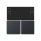 JUNG - Tastensatz 3fach, F40 Raumcontroller, Serie A, anthrazit matt