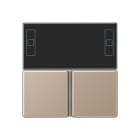 JUNG - Tastensatz 3fach, F40 Raumcontroller, Serie A, champagner