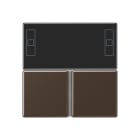 JUNG - Tastensatz 3fach, F40 Raumcontroller, Serie A, mokka