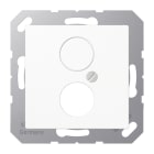 JUNG - Abdeckung für 1 Rundsteckverbinder bis 18,5mm Ø, Thermoplast, Serie A,