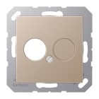 JUNG - Abdeckung für 1 Rundsteckverbinder bis 18,5mm Ø, Serie A, champagner