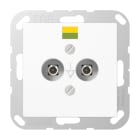 JUNG - Potentialausgleich-Steckdose, Thermoplast, Serie A, alpinweiss