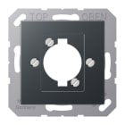 JUNG - Abdeckung für XLR-Steckverbinder, Thermoplast lackiert, Serie A, anthrazit matt