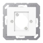 JUNG - Abdeckung für XLR-Steckverbinder, Thermoplast, Serie AS/A, alpinweiss