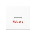 JUNG - Wippe 1fach mit Lichtleiter, Heizung, Thermoplast, Serie A, alpinweiss