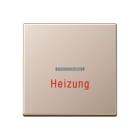 JUNG - Wippe 1fach mit Lichtleiter, Heizung, Serie A, champagner