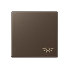 JUNG - Wippe 1fach, Symbol Licht, Serie A, mokka