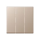 JUNG - Wippe 3fach, Thermoplast lackiert, Serie A, champagner