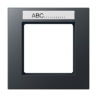 JUNG - Rahmen 1fach, mit Schriftfeld, Thermoplast lackiert, A CREATION, anthrazit matt