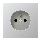 JUNG - Steckdose, Frz/Belg, 16A 250V ~, o.Krallen, SAFETY+, Aluminium