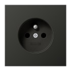 JUNG - Steckdose, Frz/Belg, 16A 250V ~, o.Krallen, SAFETY+, Alu lackiert