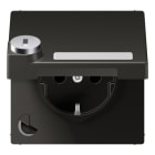 JUNG - SCHUKO Steckdose, 16A 250V ~, Schriftfeld, Klappdeckel, mit Sicherheitsschloss