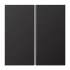 JUNG - Tastensatz 2fach, F40, Serie LS, dark (lackiertes Aluminium)