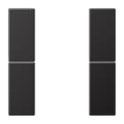 JUNG - Tastensatz 2fach, F50, Serie LS, dark (lackiertes Aluminium)