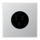 JUNG - Steckdose, US-Norm NEMA, 15 A 125 V ~, Schraubklemmen, o.Krallen, Aluminium