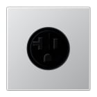 JUNG - Steckdose, US-Norm NEMA, 20 A 125 V ~, Schraubklemmen, o.Krallen, Aluminium