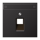 JUNG - Abdeckung für IAE/UAE-Anschlussdosen 1 x 8-polig, Schriftfeld, Alu, dark
