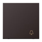 JUNG - Wippe 1fach, Symbol Klingel, Alu lackiert, Serie LS, dark (lackiertes Aluminium)