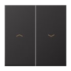JUNG - Wippe 2fach, Pfeilsymbole, Alu lackiert, Serie LS, dark (lackiertes Aluminium)
