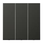 JUNG - Wippe 3fach, Aluminium lackiert, Serie LS, anthrazit (lackiertes Aluminium)