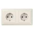 JUNG - Kabelkanal-SCHUKO-Steckdose, 2fach, 16 A 250V ~, Duroplast, Serie AS, weiss