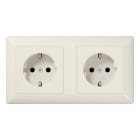 JUNG - Kabelkanal-SCHUKO-Steckdose, 2fach, 16 A 250V ~, Thermoplast, Serie AS, weiss