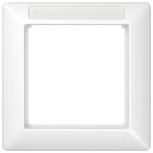 JUNG - Rahmen 1fach, mit Fenster (sprühnebeldicht), Thermoplast, AS 500, alpinweiss