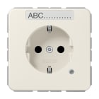 JUNG - SCHUKO Steckdose, 16A 250V ~, o.Krallen, Funktionsanzeige, Schriftfeld