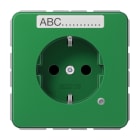 JUNG - SCHUKO Steckdose, 16A 250V ~, o.Krallen, Funktionsanzeige, Schriftfeld