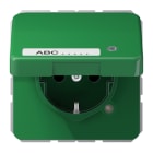 JUNG - SCHUKO Steckdose, 16A 250V ~, o.Krallen, Funktionsanzeige, Schriftf, Klappdeckel