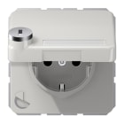JUNG - SCHUKO Steckdose, 16A 250V ~, Klappdeckel, Sicherheitsschloss, Thermoplast, lgr