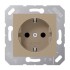 JUNG - SCHUKO Steckdose, 16 A 250V ~, Thermoplast lackiert, 50 x 50 mm, bronze-beige