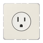 JUNG - Steckdose, US-Norm NEMA, 15 A 125 V ~, Schraubklemmen, o.Krallen, weiss