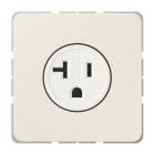 JUNG - Steckdose, US-Norm NEMA, 20 A 125 V ~, Schraubklemmen, o.Krallen, weiss