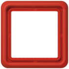 JUNG - Rahmen 1fach, senkrechte und waagerechte Montage, Thermoplast, CD 500, rot