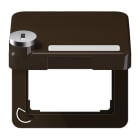 JUNG - Klappdeckel mit Rückstellfeder, mit Schriftfeld, Thermoplast, Serie CD, braun