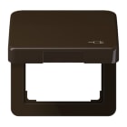 JUNG - Klappdeckel, mit Symbol Stecker, Thermoplast, Serie CD, braun