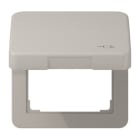 JUNG - Klappdeckel, mit Symbol Stecker, Aluminium eloxiert, Serie CD, platin