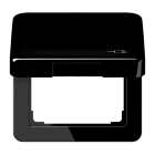 JUNG - Klappdeckel, mit Symbol Stecker, Thermoplast, Serie CD, schwarz