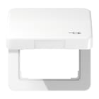 JUNG - Klappdeckel, mit Symbol Stecker, Thermoplast, Serie CD, alpinweiss