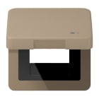JUNG - Klappdeckel inklusive Zentralplatte, Symbol Charger, Serie CD, gold-bronze