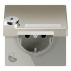 JUNG - SCHUKO Steckdose, 16A 250V ~, Schriftfeld, Klappdeckel, mit Sicherheitsschloss