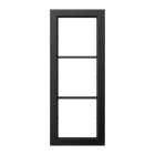 JUNG - Rahmen, 3-fach, FLAT DESIGN, dark (lackiertes Aluminium)